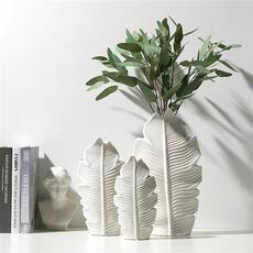 Штуцер трубы white ceramic leaf shape