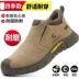 Labor protection shoes for men in winter with velvet steel toe caps, anti-smash and anti-puncture, electrician insulation, old protection, lightweight, soft sole, safe for work 