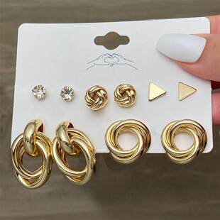 Серьги женские модные крупные круглые серьги ювелирные изделия