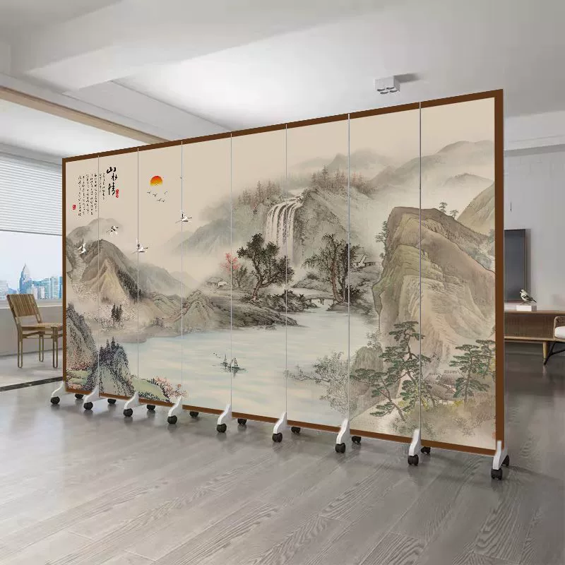 Trung Quốc vách ngăn phòng khách phòng ngủ chặn lối vào di động gấp tường văn phòng bức tranh phong cảnh cổ gấp màn hình vách ngăn cầu thang phòng khách 