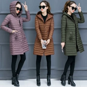 2018 mùa đông mới đại học Hàn Quốc gió trên đầu gối bông quần áo phụ nữ bông dài áo khoác mùa đông bông áo khoác thủy triều