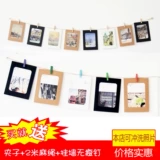 Бесплатная доставка, висящая корейская литературная карта бумага, ретро -ковфида фоторамка для бумаги фото стена фото зажигание зажим