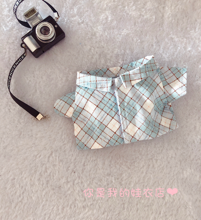 Green Latticegoods in stock 20cm bjd  Floral Shirt Star Doll doll Design and color shirt