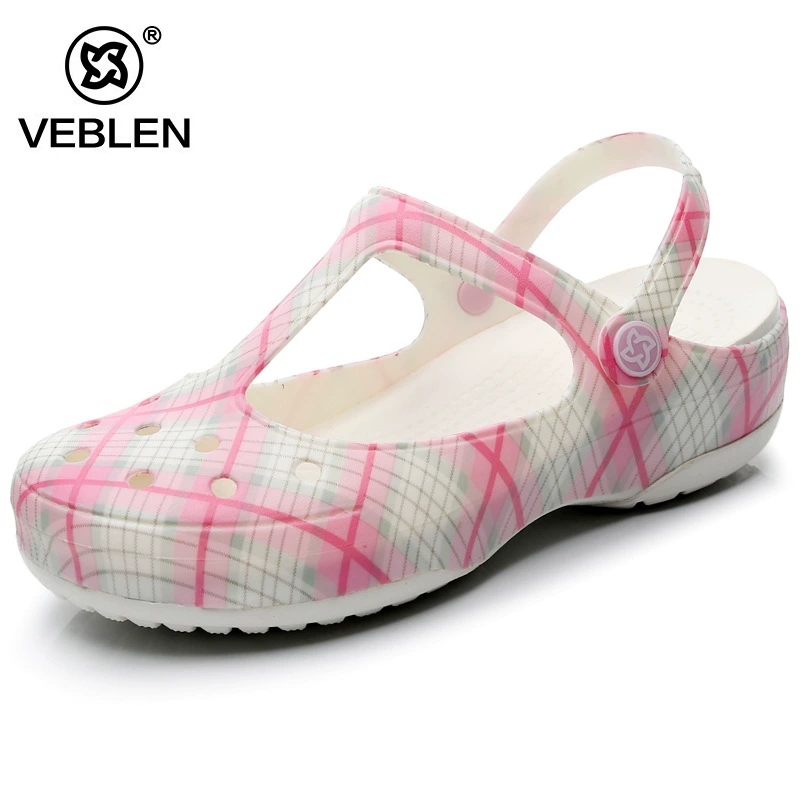 Veblen chính hãng giày lỗ của phụ nữ thời trang mùa hè thoáng khí dép của phụ nữ không trơn trượt đáy dày phụ nữ mang thai giày y tá 