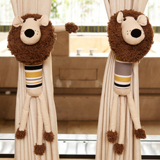 Аксессуары для штор 原创设计狮子卡通公仔窗帘扣绑带窗帘夹装饰创意可爱韩式简约现代