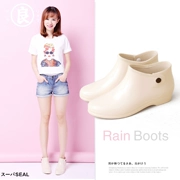 Maruryo Nhật Bản nhập khẩu chống trượt thoải mái ống ngắn thời trang khí chất thấp để giúp giày nước vượt qua giày đi mưa nữ - Rainshoes