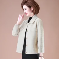 Осенняя куртка для матери, топ, в западном стиле, для среднего возраста, коллекция 2023