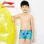 Li Ning Professional Casual Children Boxer Quần bơi Thời trang In Quần short nam Quần áo bơi nam đồ bơi bé gái tay dài