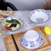 Bát sứ màu xanh và trắng tùy chỉnh 
            Bộ đồ ăn bằng gốm Bát lớn Bát súp Hộ gia đình thương mại Bát ramen Trung Quốc Retro Mì thịt bò Bát cay bộ chén đĩa đẹp Đồ ăn tối