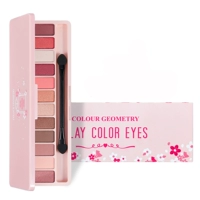 Matte nude trang điểm eyeshadow món ăn trái đất màu cô gái lười biếng không thấm nước không nở người mới bắt đầu tự nhiên nằm tằm 12 màu sắc phấn mắt tốt