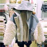 Phụ nữ Hàn Quốc mùa đông cừu cừu khâu da lộn áo khoác nữ dày ấm ấm lỏng sinh viên hoang dã bông thủy triều