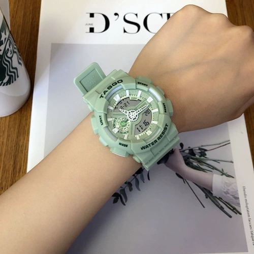 Модная матча, водонепроницаемые брендовые цифровые часы, в корейском стиле, простой и элегантный дизайн, для средней школы