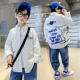thời trang trẻ em cao cấp Áo sơ mi bé trai dài tay cotton nguyên chất phong cách Hàn Quốc đẹp trai hợp thời trang xuân thu 2023 mẫu mới cho áo khoác sơ mi trẻ em lớn sơ mi cộc tay cho bé