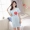 Váy ngủ nữ cotton mùa hè dễ thương Bộ đồ ngủ nữ mùa hè Váy ngắn tay phiên bản Hàn Quốc của phim hoạt hình lỏng lẻo - Đêm đầm