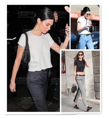 kendall 等超多明星同款RE/DONE 1950‘S 全棉短袖T恤 美国制造-淘宝网