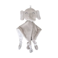 Маленький серый слон успокаивающий полотенце (с звонком)