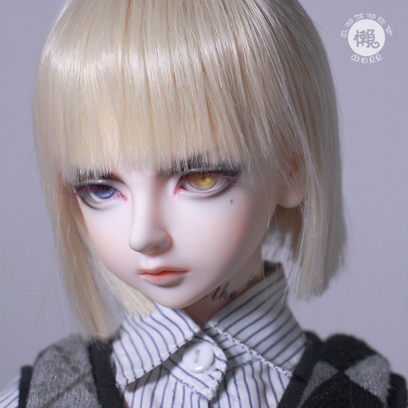 [pale gold]BJD men and women Baby SD image daily Wigs 64 branch 3 points uncle big baby black a gentle wind A knife Straightness Short hair