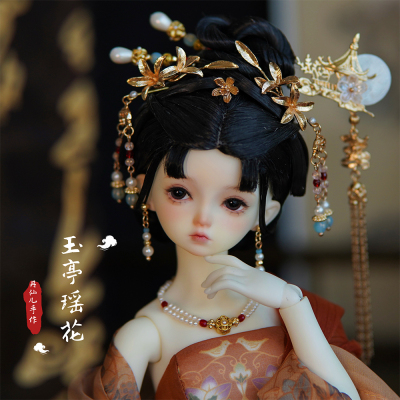 taobao agent BJD ancient wind headdress 4 points —— [Yuting Yaohua] wild -match buns, Liusu, necklace, earrings