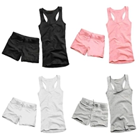 Летняя короткая одежда для йоги, майка, комплект для спортзала