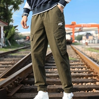 Военный зеленый с боковым карманом (шесть карманов)