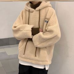 Autumn / winter 2020 cashmere thickened sweater men's Pullover student's two piece high collar Hoodie