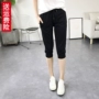 Quần thể thao crop quần nữ mùa hè mỏng cotton lỏng quần short harem thường xuyên quần sinh viên Hàn Quốc zip túi quần - Quần short quần đùi jean nữ