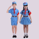 Детская красная армия исполняет одежду, блестящая танцевальная служба Red Star. Детский восьмой маршрут