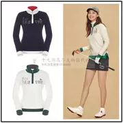 Hàn quốc mua FANTO * golf 2017 mùa thu ladies vòng cổ đan thêu dài tay áo len thể thao áo len