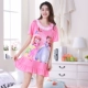 Bộ đồ ngủ cho trẻ em mùa hè mỏng phần cotton ngắn tay cho trẻ em phục vụ tại nhà - Trang phục dành cho cha mẹ và con