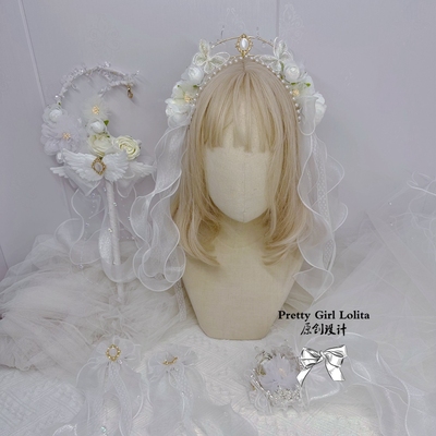 taobao agent Genuine white children's hair accessory, chain for key bag , Lolita style