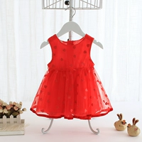 Váy mùa hè cho bé gái váy đỏ bé váy 01-2 tuổi - Váy váy bé gái đẹp