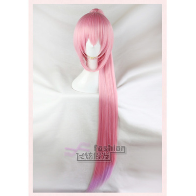 taobao agent Pink-purple cheongsam, wig, gradient, cosplay