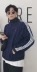 Hàn Quốc ulzzang Harajuku thể thao và giải trí ba thanh áo len xu hướng nữ nam cao cổ áo những người yêu thích ăn mặc quần áo áo khoác áo cổ lọ nam Áo len