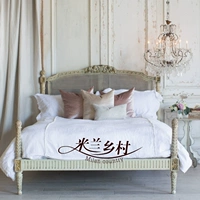 Французский антикварный сплошной лозовый кровать европейский стиль антикварного сплошного дерева вырезанная виноградная лоза заднее двуспальная кровать