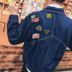 Áo khoác denim jacket nam Hàn Quốc phiên bản của xu hướng 2017 lỗ mới lỏng đẹp trai airwear sinh viên bf gió mùa xuân và mùa thu áo Áo khoác