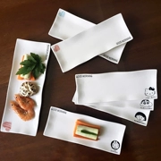 Tấm gốm sáng tạo Món tráng miệng châu Âu Đĩa lạnh hình chữ nhật tấm sushi tấm Bộ đồ ăn phương Tây đặt đĩa - Đồ ăn tối