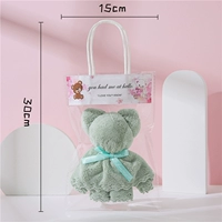 Зеленый новый зеленый медведь-прозрачная сумка