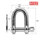 Thuyền thép không gỉ 304/316 Nhật Bản loại U loại D Bow Horseshoe Buckle M4M5M6M8M10M12M14M16 đồng hồ áp suất nước