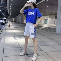 S26 Белые синие брюки+890 синяя куртка