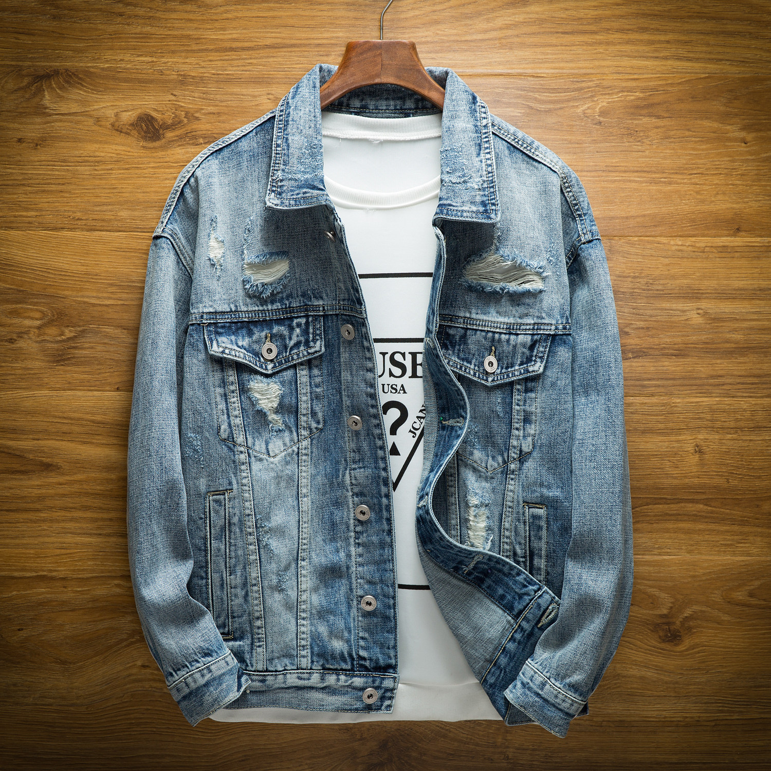 2018春季新款弹力修身韩版牛仔外套男青少年夹克潮313b-9902-p90