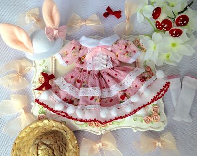 taobao agent Spot 2 sets of free shipping] 4 -point dress BJD skirt doll clothes 1/6 set of YOSD MSD giant baby cloth BLYTHE