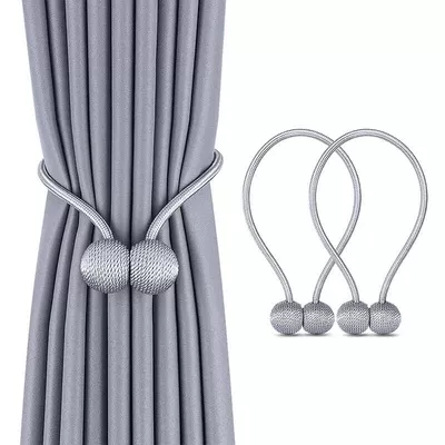 Rèm dây đeo một cặp dây buộc dây khóa, rèm khóa trang trí giường rèm lưu trữ dây thừng nam châm cà vạt cà vạt phụ kiện màn nhựa pvc rèm hạt nhựa phòng thờ Rèm nhựa