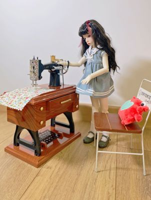 taobao agent [KKF] BJD simulation sewing machine 4 points and 6 points, dual -size dual -size baby uses mini music box furniture to take pictures