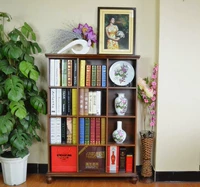 Книжный шкаф, книжная полка, коробочка для хранения из натурального дерева, аксессуар, система хранения, в американском стиле, простой и элегантный дизайн