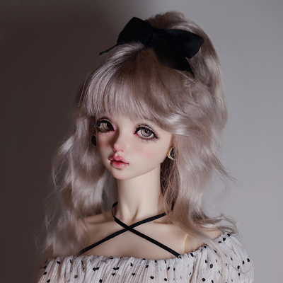 taobao agent Yu Xiufang BJD wig 3 -point horse -haired half -ponytail style hair combed Russian Angola wool