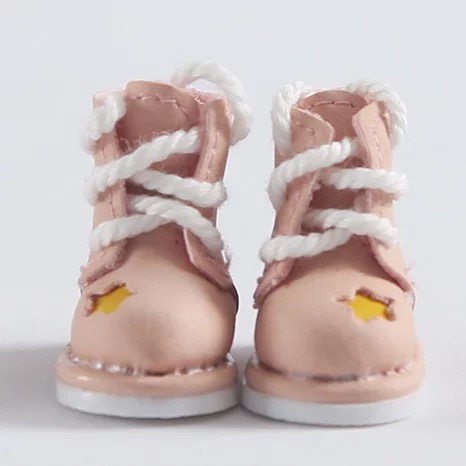 Pink BootsOB11 Baby shoes Star shoes bjd  holalaYMY Plastid body9molly shoes 8 points bjd