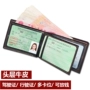 Giấy phép lái xe bằng da của da người đàn ông trường hợp độc quyền đa chức năng thẻ gói giấy phép lái xe bằng lái xe một gói giấy phép lái xe cao cấp của clip ví da