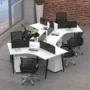 Bàn ghế văn phòng 3 bàn nhân viên 6 người 8 người kết hợp bàn máy tính bàn làm việc thẻ bàn ghế đơn giản - Nội thất văn phòng tủ tài liệu sắt