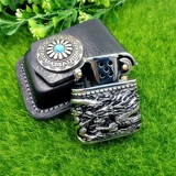 Универсальная зажигалка, чехол на керосине ручной работы, из натуральной кожи