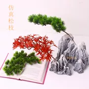 Mô phỏng vẻ đẹp cây thông Luo Han Song kim tuyết tùng cành cây lá bonsai chụp đạo cụ trang trí cây trang trí cảnh quan - Trang trí nội thất